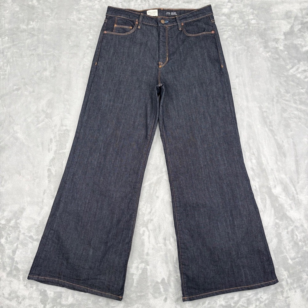 Pilcro and the Letterpress Dark Indigo Wide-Leg Jeans